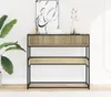vidaXL Konsolentisch Sonoma-Eiche 90x35x80 cm Holzwerkstoff Produktbild-Vorschau 3