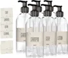 Oputec 6 x 500ml Seifenspender aus Kunststoff + Etiketten: Produktbild-Vorschau 1