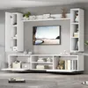 A white modular living room furniture set with a TV mounted on the wall. Anteprima dell’immagine prodotto