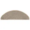 vidaXL Tapis d'escalier 15 pcs. 65x21x4 cm Marron Demi-Rond Voir les images du produit 9