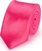 Krawatte Pink slim aus Polyester einfarbig uni schmale 5 cm Produktbild-Vorschau 1