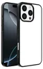 A black iPhone case with a white back is shown against a white background. The phone is partially visible inside the case. Anteprima dell’immagine prodotto