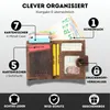 Slim Wallet Geldbeutel Braun Münzfach RFID-Schutz Leder Produktbild-Vorschau 3