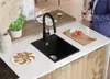 PRIMAGRAN Spülbecken Schwarz Metallic 38x50cm, Granitspüle Produktbild-Vorschau 7