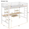 Hochbett 90x200 cm mit Schreibtisch, 2 Bücherregalen und Produktbild-Vorschau 6