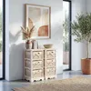 súprava 2 políc komoda s 3 zásuvkami na košíky 58x25x28cm, Náhľad obrázku produktu 7