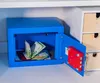 Möbeltresor mit einem Doppelbartschloss von HMF mit 23 cm Breite in Blau Anteprima dell’immagine prodotto