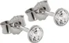Paar Damen Herren Ohrstecker Weiß Gold 333er Zirkonia 4,0mm Produktbild-Vorschau 1