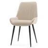 A single beige upholstered chair with black legs, shown against a white background. Produktbild-Vorschau