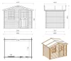 Casetta da giardino in legno - 6m2 - 3x2m - 28mm - colore: Anteprima dell’immagine prodotto 3