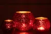 Windlicht Kugel Rissig Glas Perle-Effekt Rot Large Produktbild-Vorschau 6