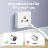 deleyCON 6m TV Antennenkabel IEC Koaxialkabel 2x Ferritkern Produktbild-Vorschau 4