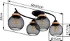GLOBO Lighting Deckenleuchte PABLO LBH 60x35x22 cm schwarz Produktbild-Vorschau 7