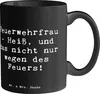 Mr. & Mrs. Panda Tasse Spruch Feuerwehrfrau Heiß - Schwarz Produktbild-Vorschau 1