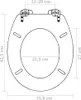 vidaXL Siège de toilette MDF Couvercle avec abaissement Voir les images du produit 6