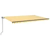 Tenda da sole manuale a scomparsa con LED 500x300 cm giallo Anteprima dell’immagine prodotto 1