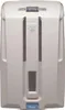 A front view of a white dehumidifier with a blue pump button at the bottom. Anteprima dell’immagine prodotto