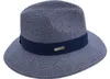 Seeberger knautschbarer Borten-Sommerhut Fedora mit UV-Schutz 30 in blau