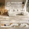 VASAGLE Modulares Sofa Set, Chenille, Weiß, 6-Sitzer Couch, Produktbild-Vorschau 4