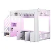 Lit superposé Merax 90 x 200 cm avec armoire de rangement, Voir les images du produit 11