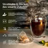 4er Set Doppelwandige Gläser mit Deckel und Trinkhalm Produktbild-Vorschau 1