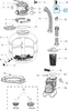 A diagram showing parts of a sand filter system for a swimming pool. Produktbild-Vorschau