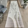 Kurzflorteppich Creme geschwungene Linien Glanzoptik weich Produktbild-Vorschau 1