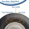 18x8.50-8 kola pro golfové vozíky Buggy 4-vrstvé pneumatiky Náhled obrázku produktu 5