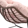 LVHOM Sedia a dondolo con cuscino imbottito, sedia in Anteprima dell’immagine prodotto 6