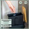 bremermann Abfalleimer mit Bambus-Deckel, Bad-Mülleimer mit Produktbild-Vorschau 4
