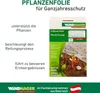 A product image for plant protection film, showing the packaging and some of its benefits. Produktbild-Vorschau