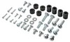 A collection of screws, washers, and rubber spacers. Voir les images du produit