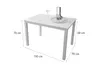 Woodroom Tisch Kota Hevea massiv weiß lackiert 110x75x70 cm Produktbild-Vorschau 6