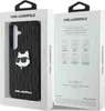 The image shows the product packaging for a Karl Lagerfeld phone case, with the case itself visible through a window on the left side. The right side of the packaging displays product features and branding. Produktbild-Vorschau