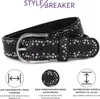 styleBREAKER Nietengürtel Uni mit kleinen mehrfarbigen Produktbild-Vorschau 2