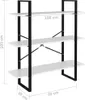 vidaXL Regál na knihy bílý 100x30x105 cm Dřevěný materiál Náhled obrázku produktu 7