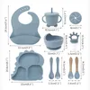 Kindergeschirr-Set, Kleinkind-Besteck, Silikonschüsseln, Produktbild-Vorschau 4