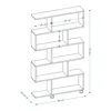 Skye Decor, Nilüfer - Walnut, Bibliothèques, noyer, 90 x Voir les images du produit 4