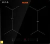 A studio shot of a black VEVOR induction cooktop with two heating zones. Voir les images du produit