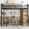 Stapelbed 90 x 200 cm, kinderbed met bureau, kledingkast, Productafbeelding-voorbeeld 5