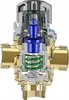 A cutaway view of a thermostatic mixing valve, showing its internal components. Anteprima dell’immagine prodotto