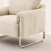 sweeek - Vintage-Sessel mit Cordbezug und verchromtem Produktbild-Vorschau 6