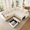 Merax L-Form 7-Sitzer Ecksofa Mit Schlaffunktion, Produktbild-Vorschau 2