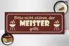 Holzschild Spruch 27x10cm nicht stören der Meister grillt Produktbild-Vorschau 3