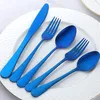 Blaues Silberbesteck-Set, 20-teilig, Edelstahl, für 4 Produktbild-Vorschau 2