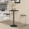 HOMCOM Table de bar ronde pour 2 personnes, noire, Ø 60 x Voir les images du produit 2
