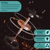 An exploded view of a DC motor for a fan, showing its components and some technical details highlighted with text overlays. Produktbild-Vorschau