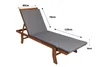 Coussin pour chaise longue 190x60x4cm, gris, coussin pour Voir les images du produit 2