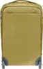 A front view of a khaki-colored duffel bag with wheels. Produktbild-Vorschau