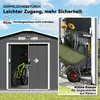 Prístrešok Outsunny s kovovým základom, sivý, 340 x 386 x Náhľad obrázku produktu 12